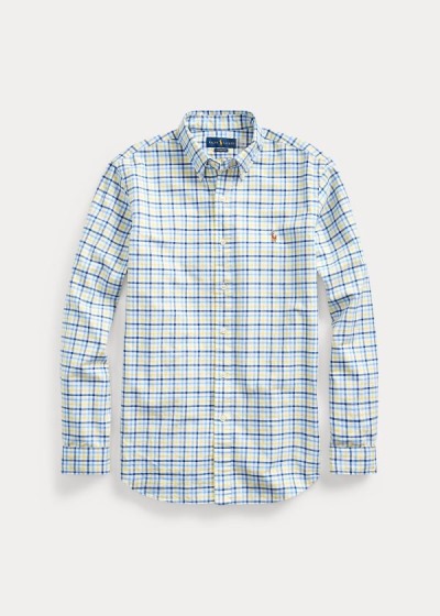 Polo Ralph Lauren Classic Fit Plaid Oxford Skjorte Herre Danmark (QHGDR7210)